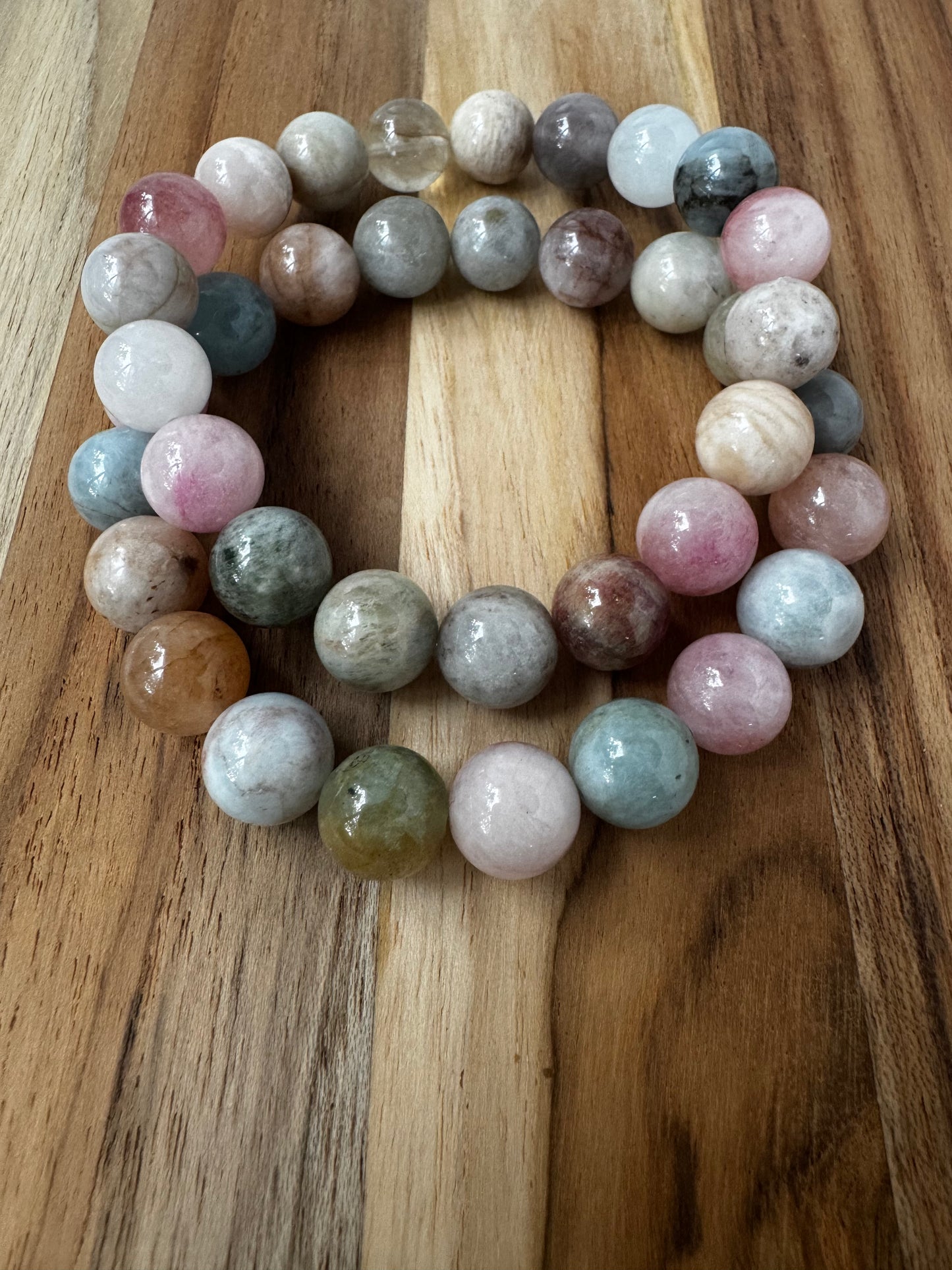 Beautiful Morganite Stretch Bracelet ~ 7” 10mm beads