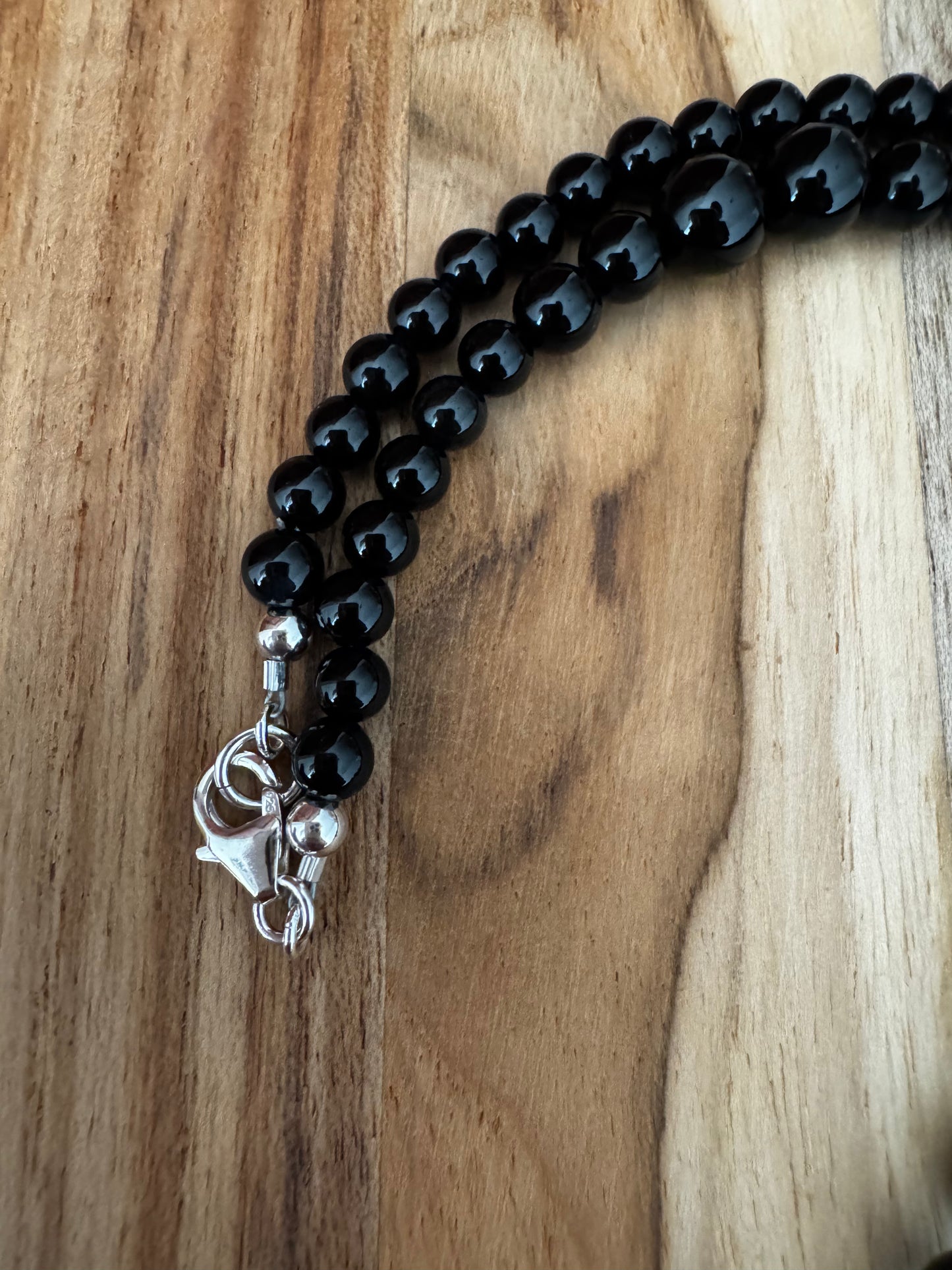 Custom ~ Black Onyx Necklace ~ Sterling Silver