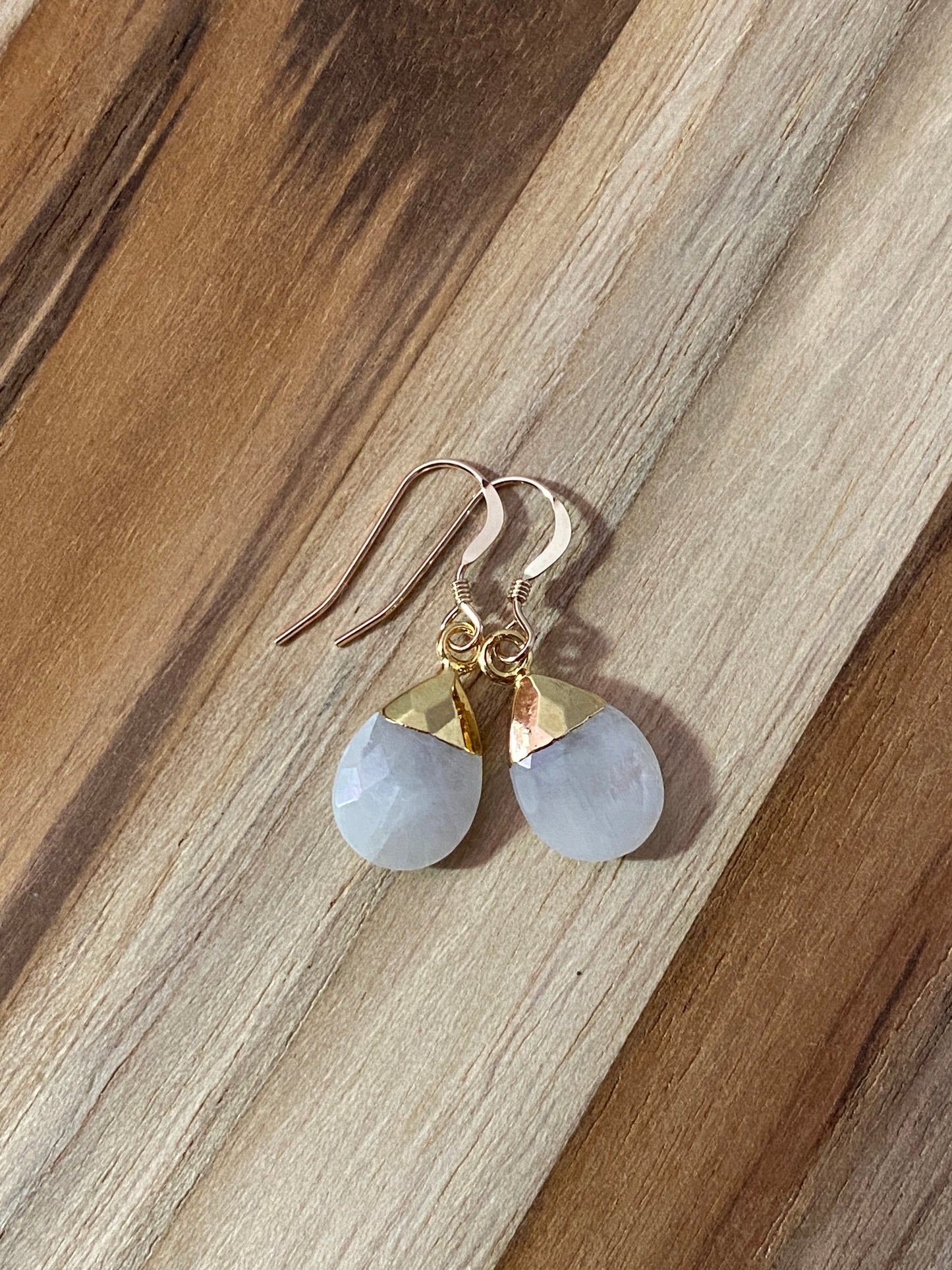 Rainbow Moonstone Dangle Earrings