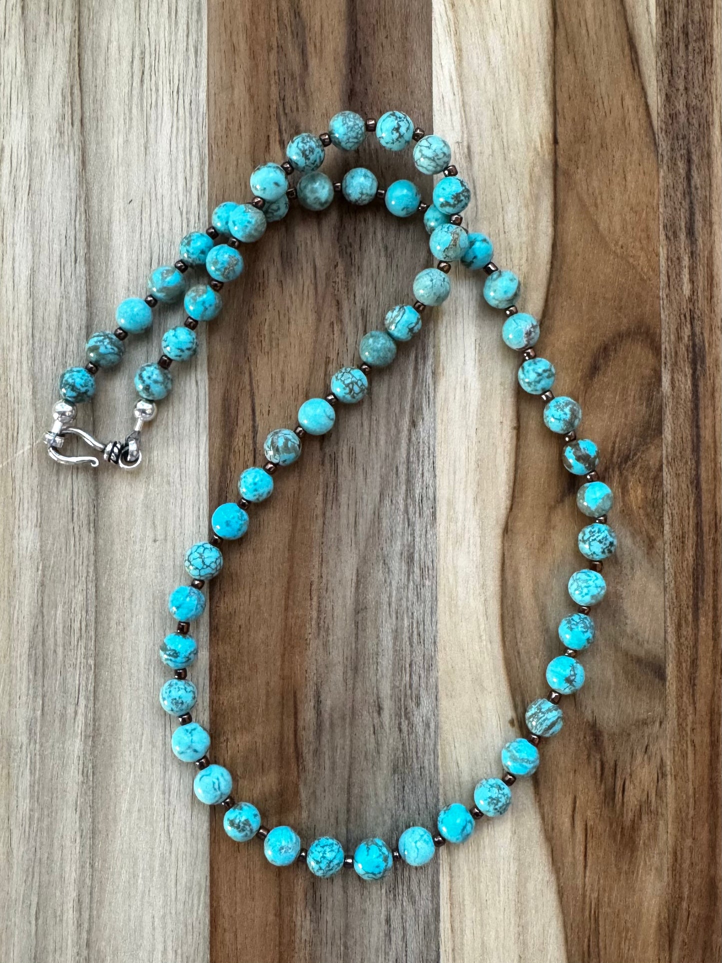 Dainty Nevada Turquoise Necklace ~ Sterling Silver