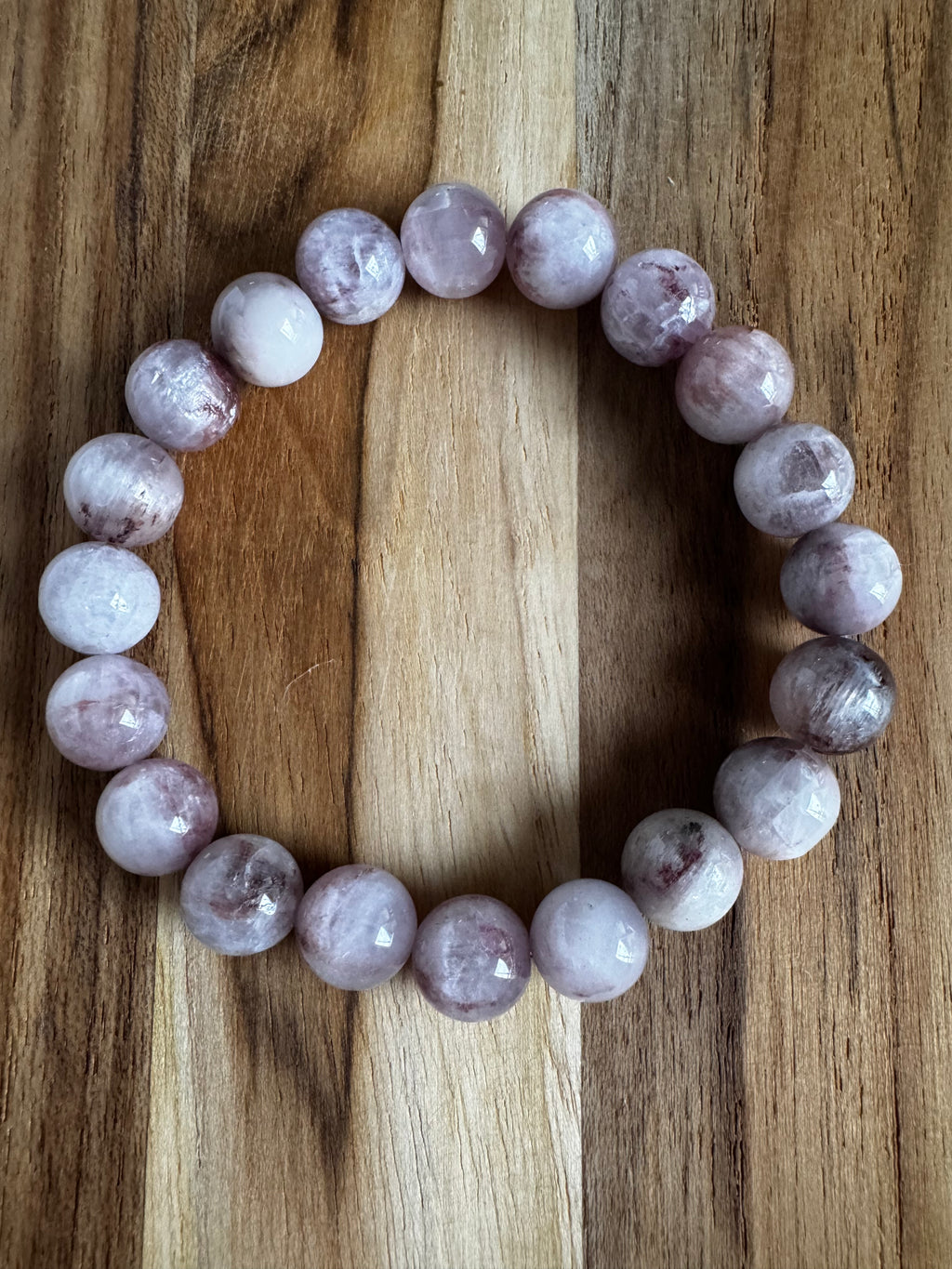 Purple Kunzite Stretch Bracelet ~ 7”  9-10mm beads