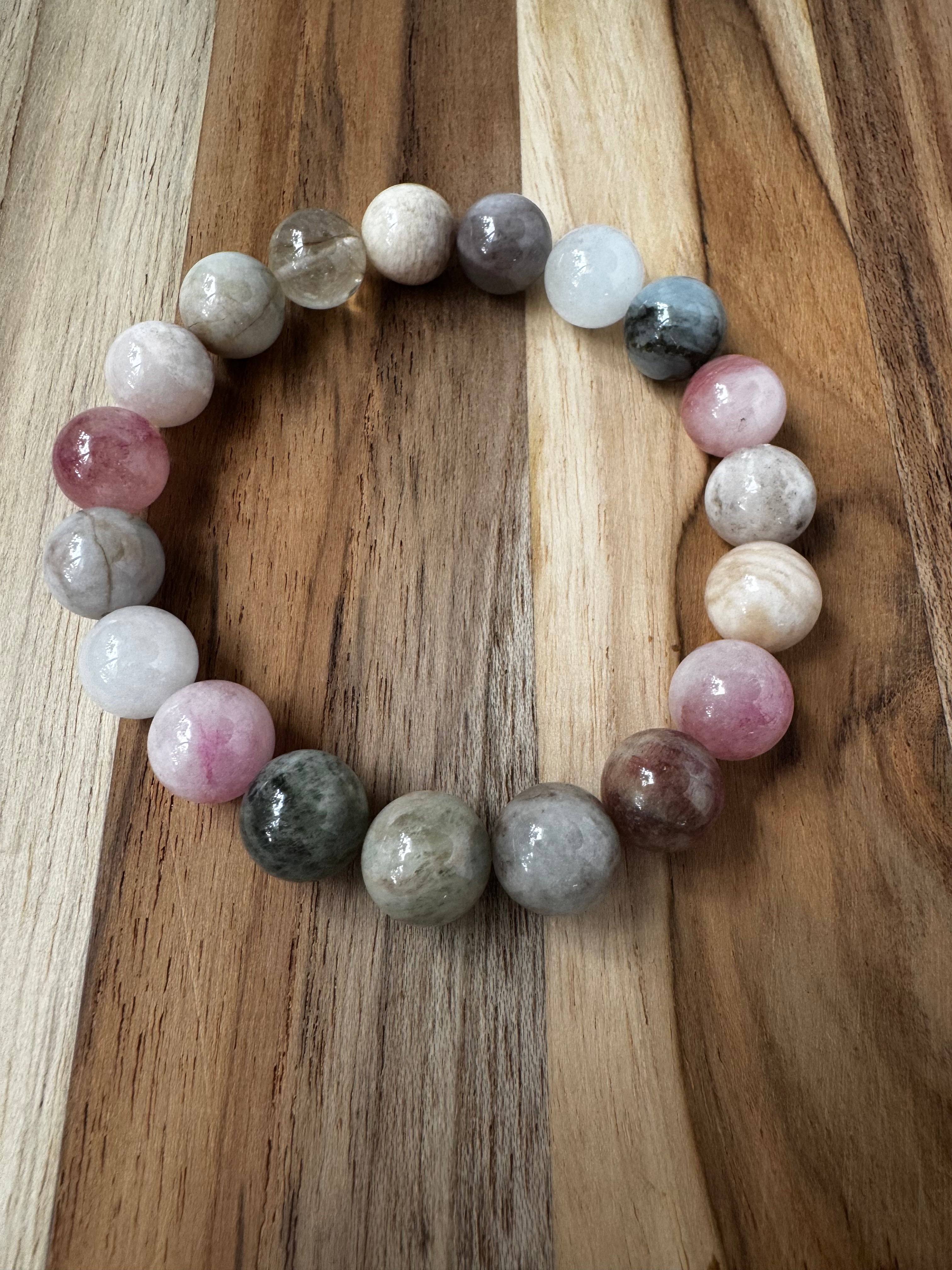 Beautiful Morganite Stretch Bracelet ~ 7” 10mm beads