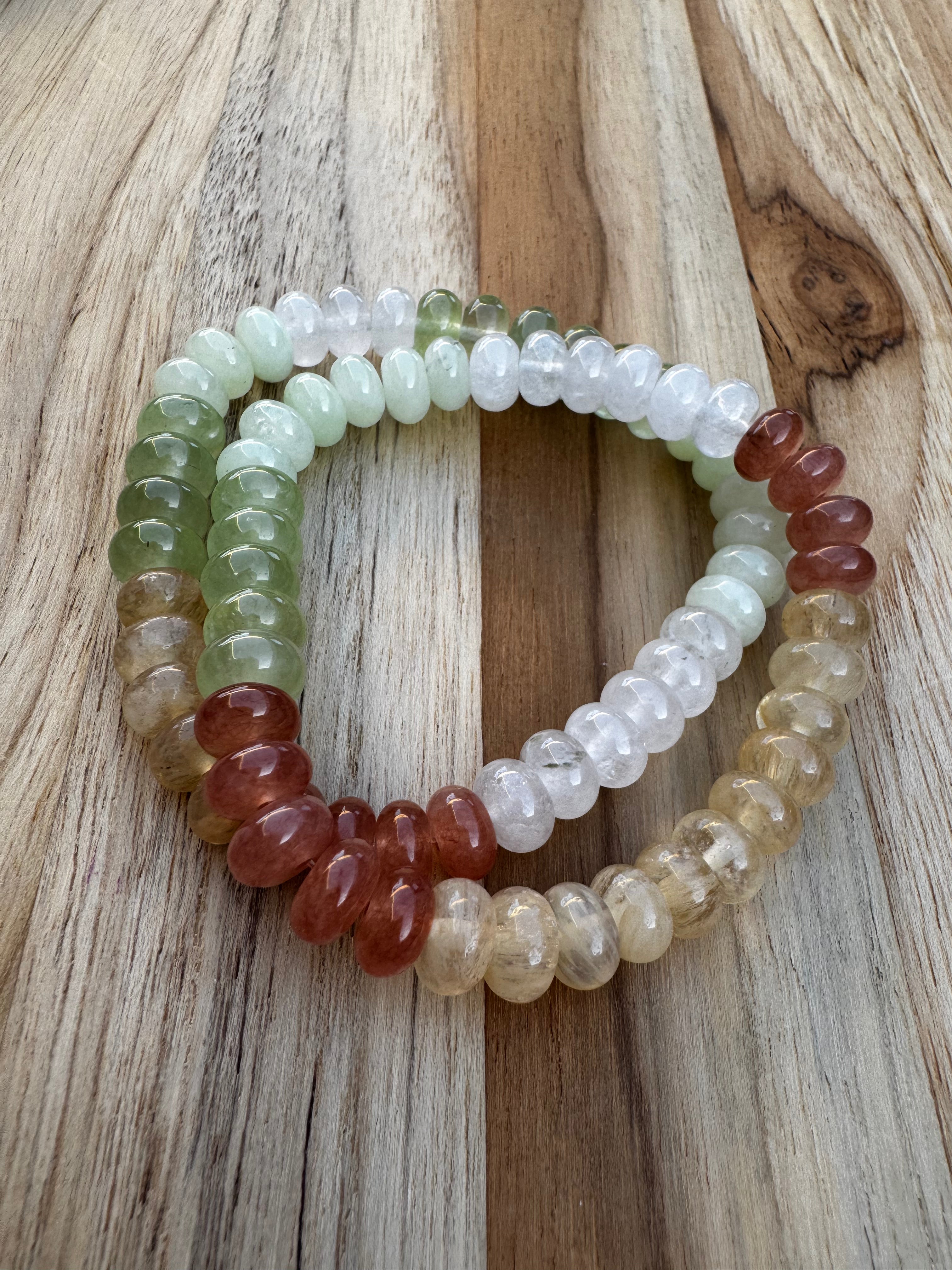 Multi-Colored Jade Stretch Bracelet