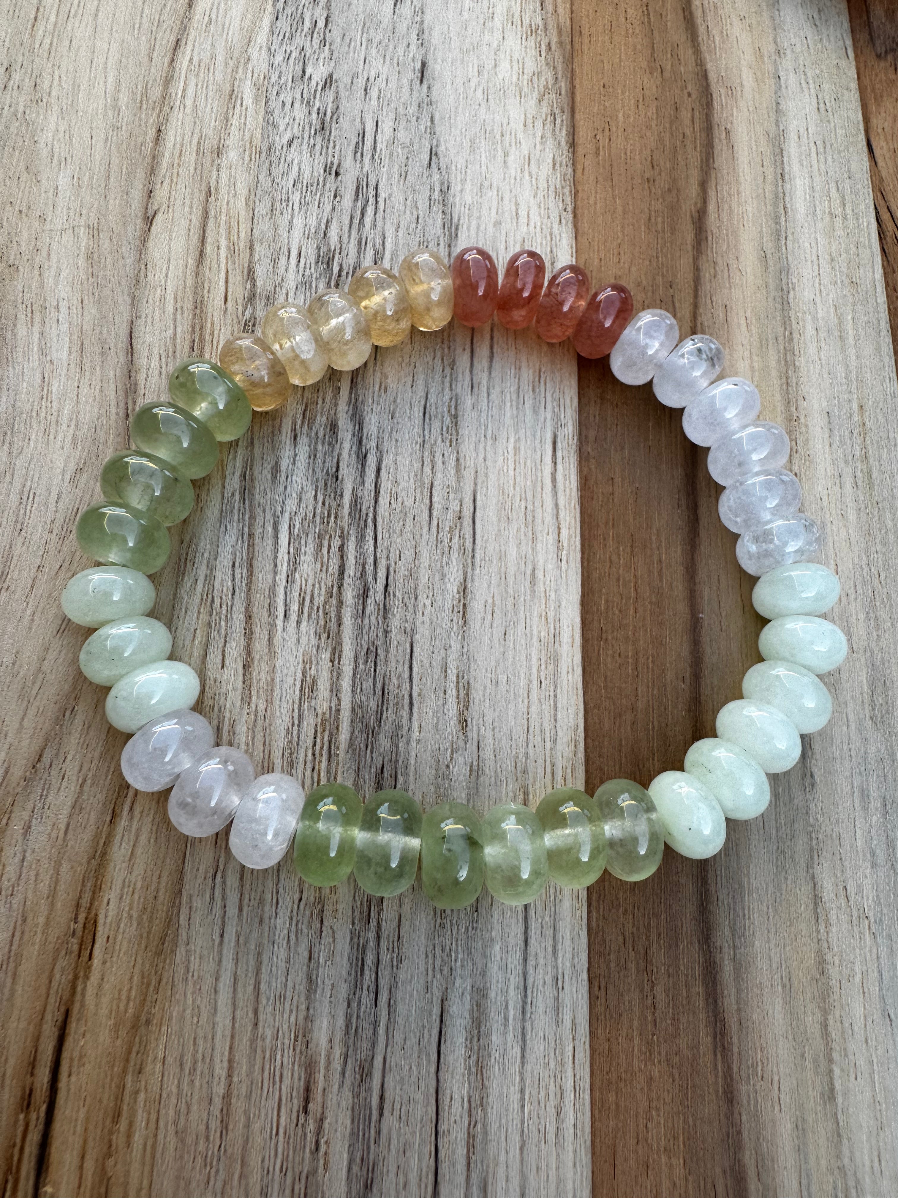 Multi-Colored Jade Stretch Bracelet