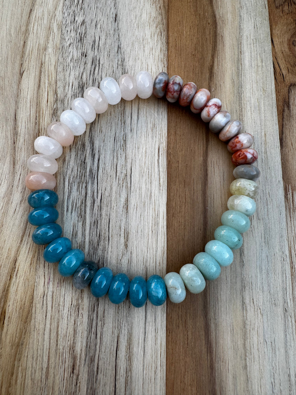 Multi-Colored Gemstone Stretch Bracelet