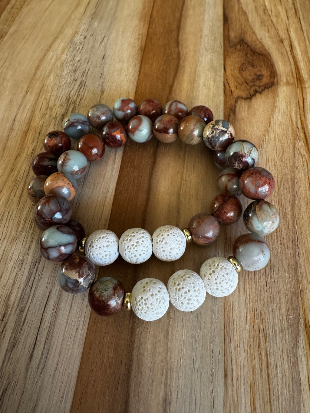 African Green Opal Diffuser  Aromatherapy Stretch Bracelet