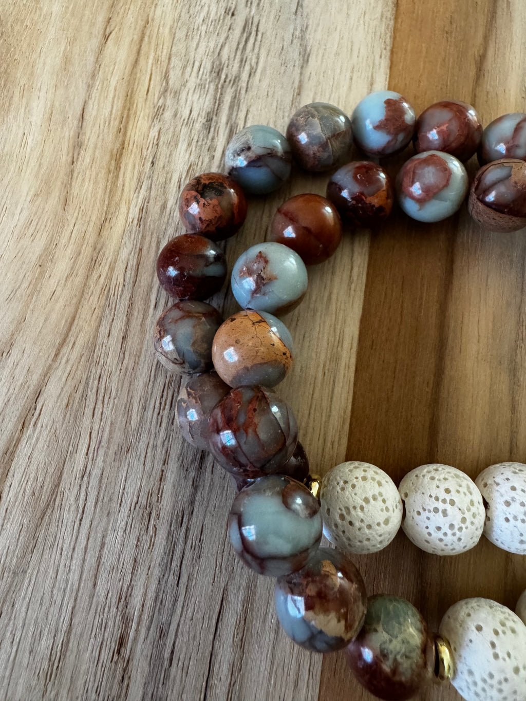 African Green Opal Diffuser  Aromatherapy Stretch Bracelet