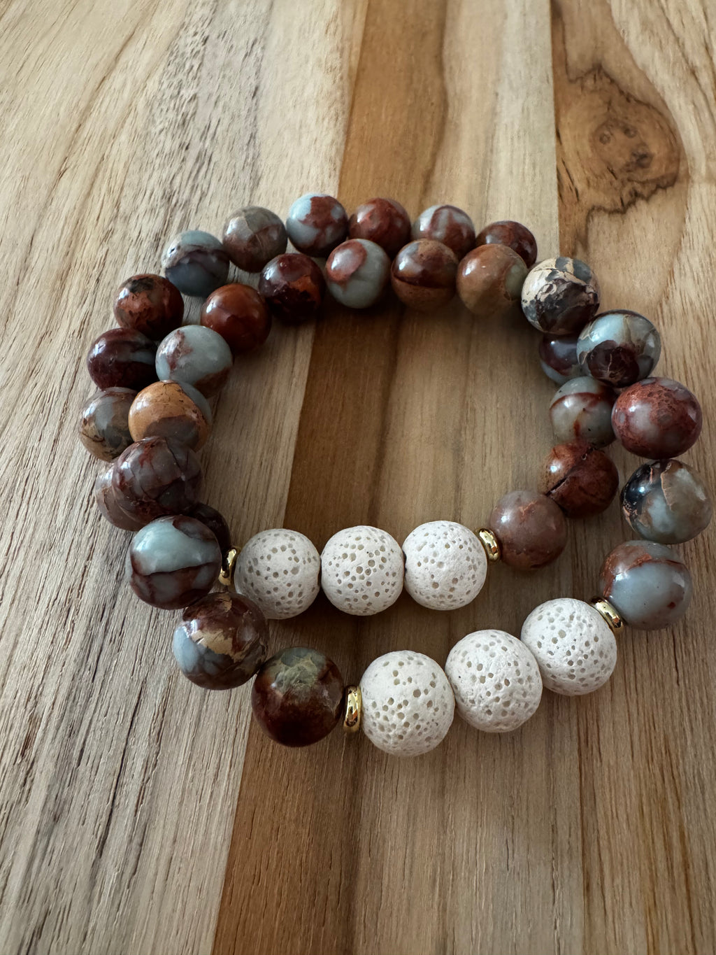 African Green Opal Diffuser  Aromatherapy Stretch Bracelet