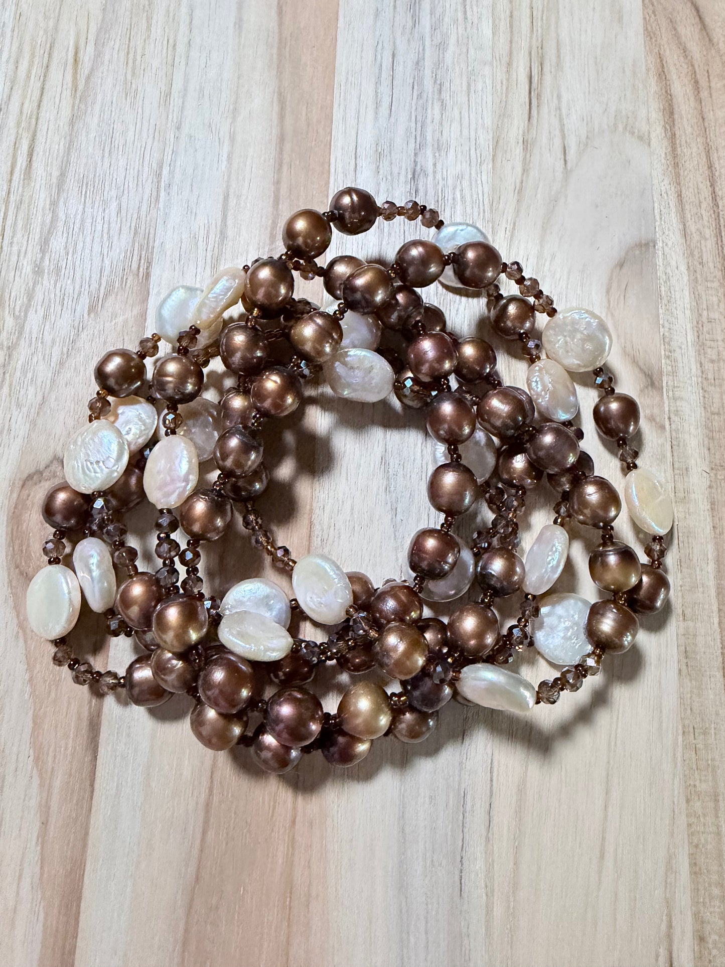 Private: Chocolate and Coin Pearl Re-string