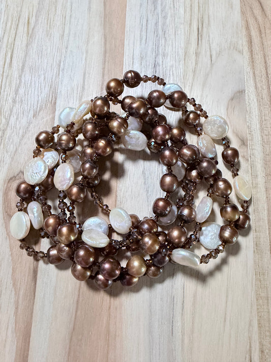 Private: Chocolate and Coin Pearl Re-string