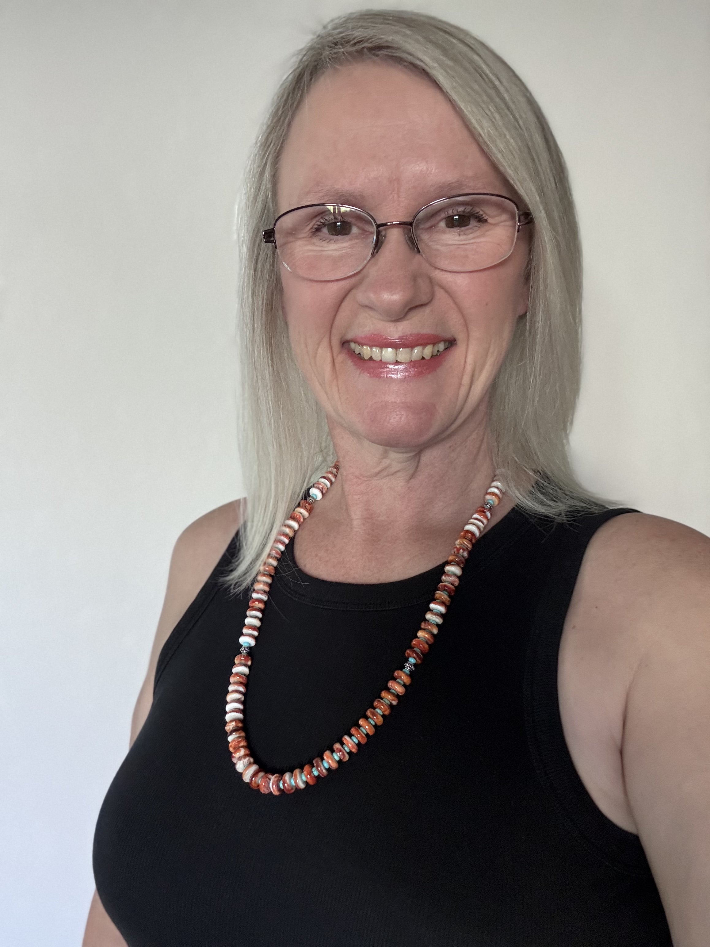 26 Inch Orange Spiny Oyster, Nevada Turquoise and Sterling Silver Beaded Necklace