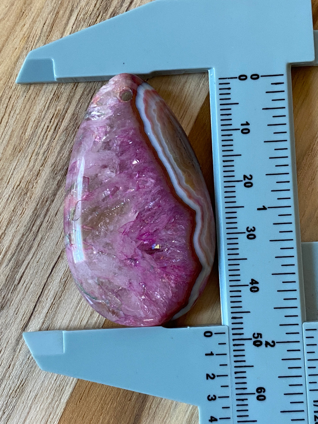 Teardrop Shape Agate Bead Pink Brown