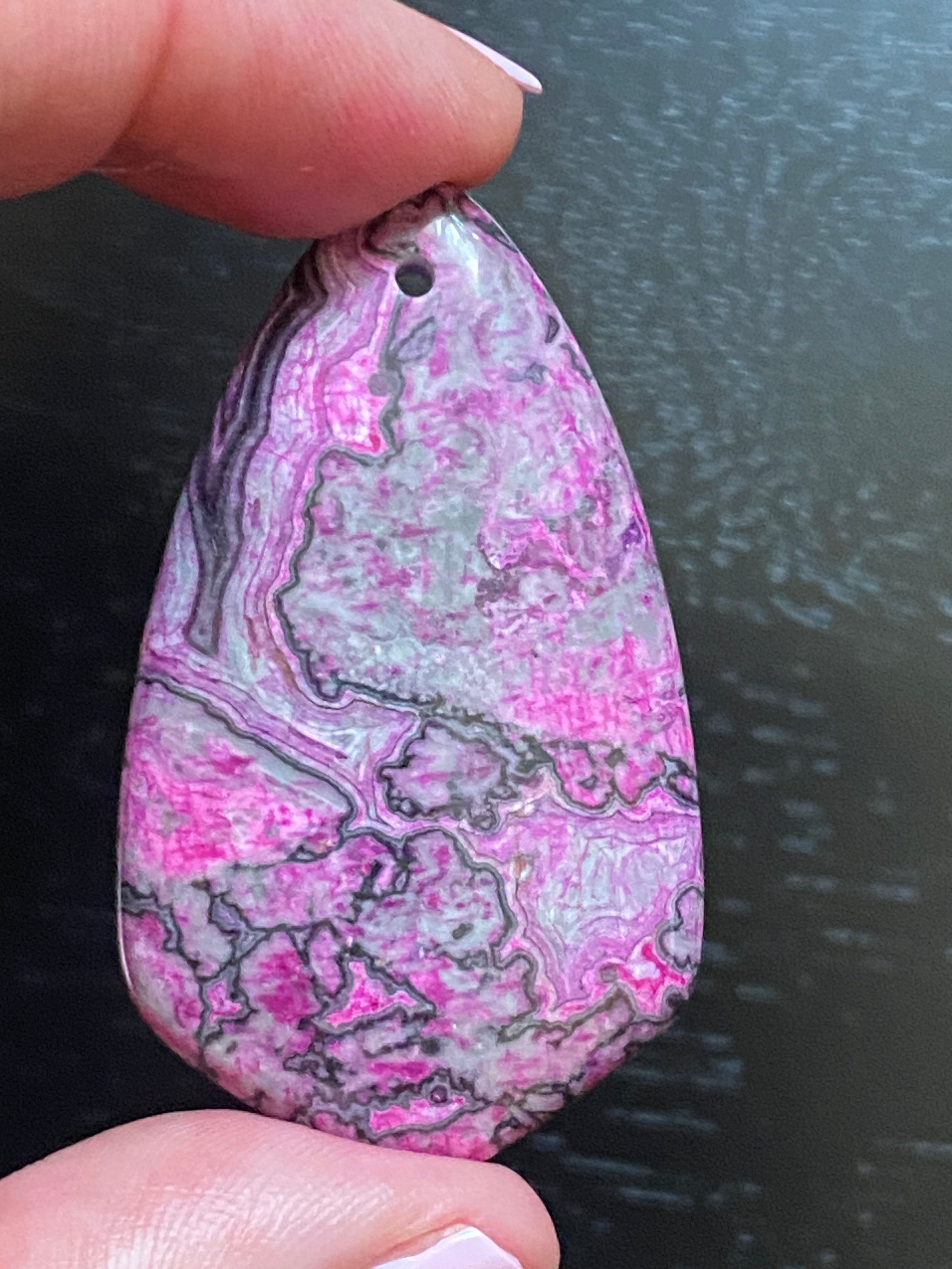 Crazy Lace Agate Pendant Bead