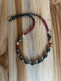 18.5" Hemalyke with Black & Red Crystal Beaded Necklace - My Urban Gems