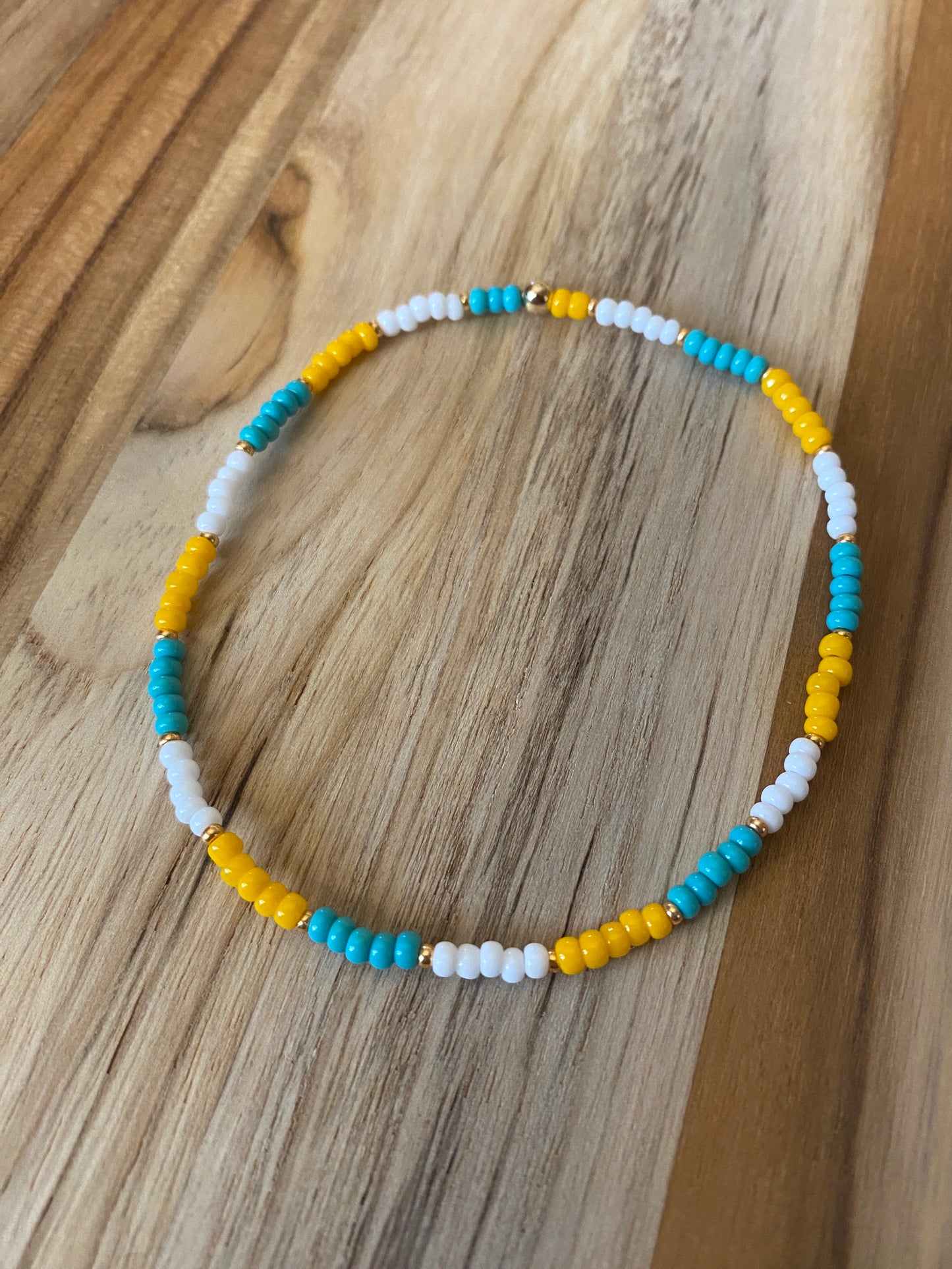 Dainty Seed Bead Ankle Bracelet Anklet Turquoise