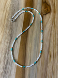 Dainty Minimalist White Seed Bead Beaded Necklace