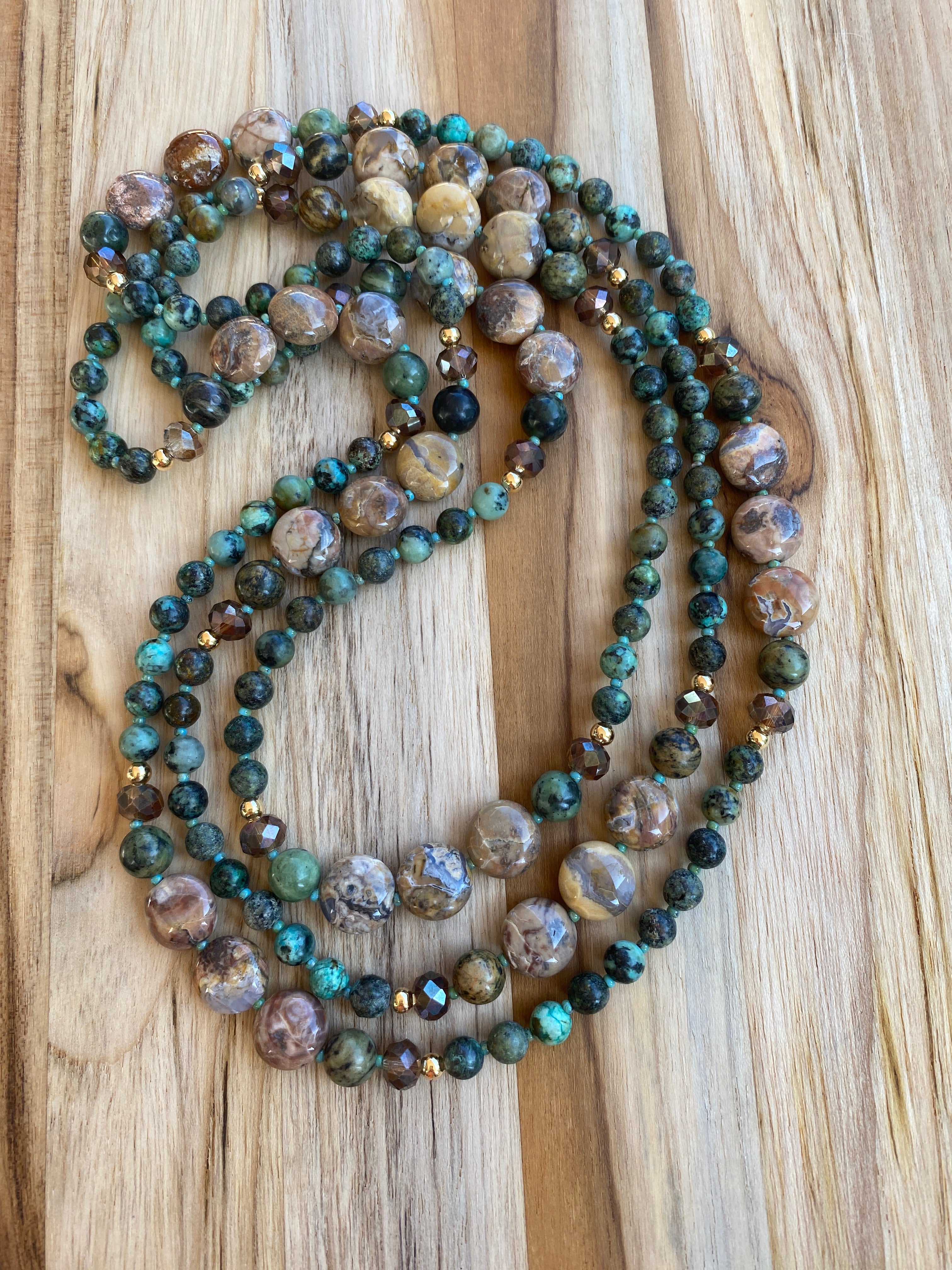 Extra long deals beaded necklace