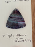Triangle Shaped Agate Pendant Purple