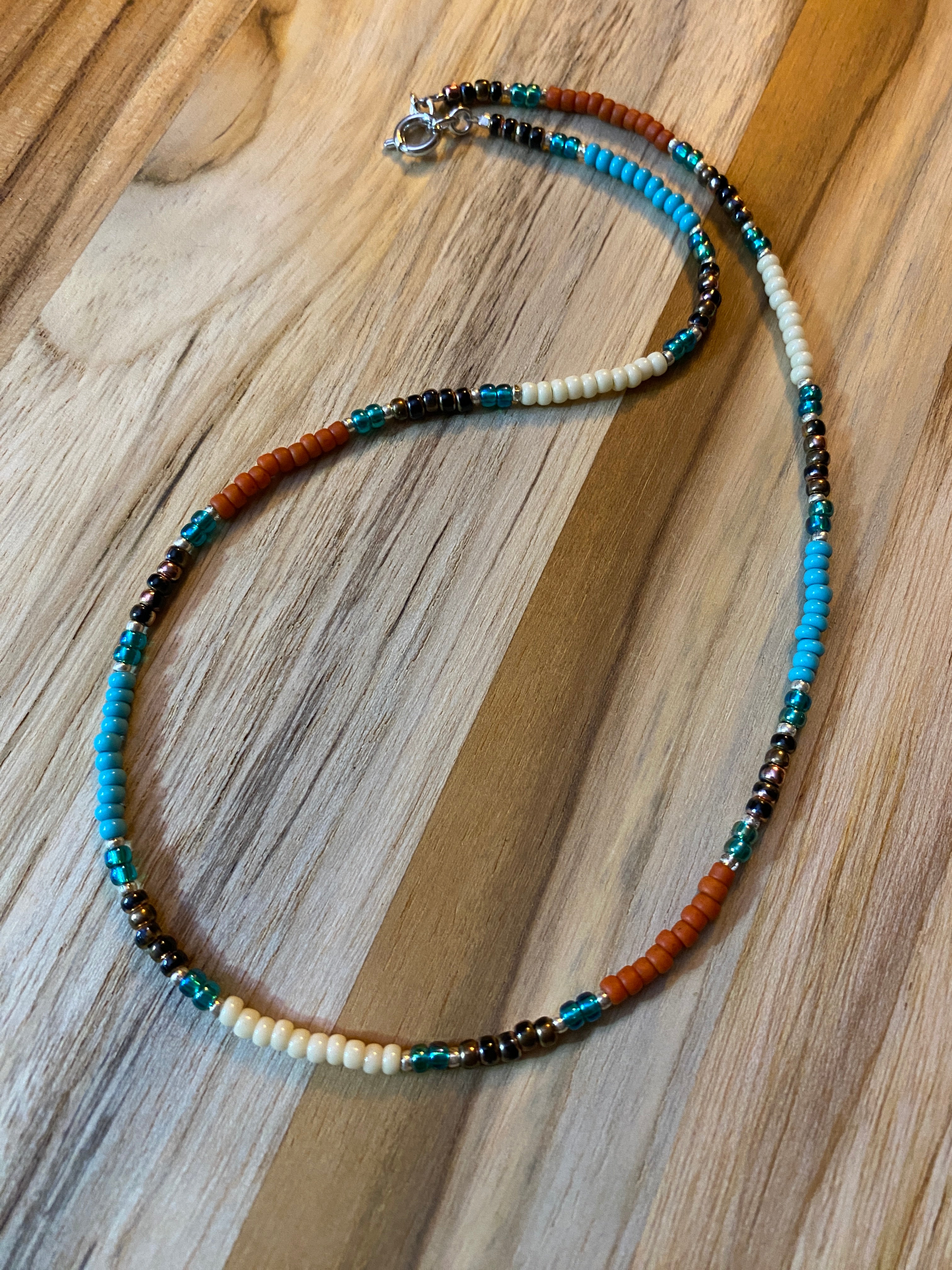 Minimalist on sale beaded necklace