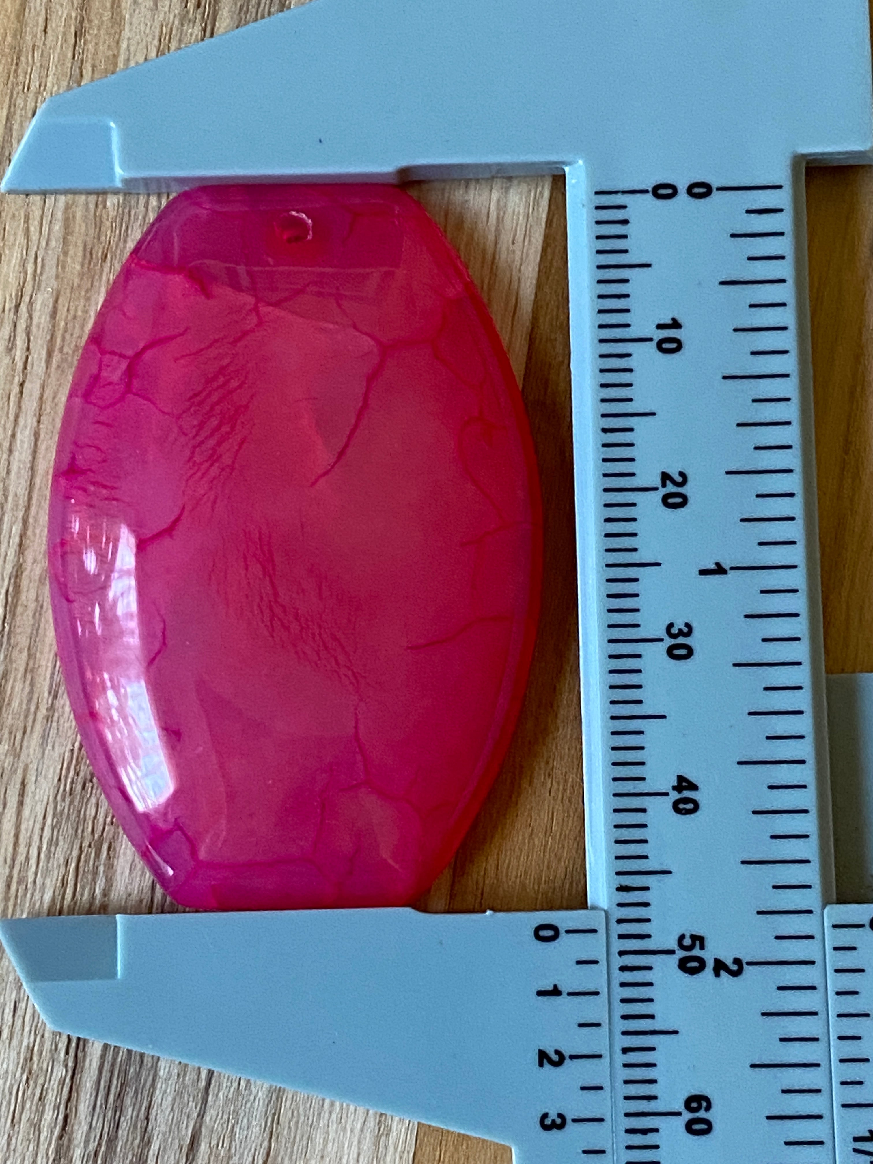 Barrel Shaped Dragon Vein Agate Pendant Bead Rose Pink