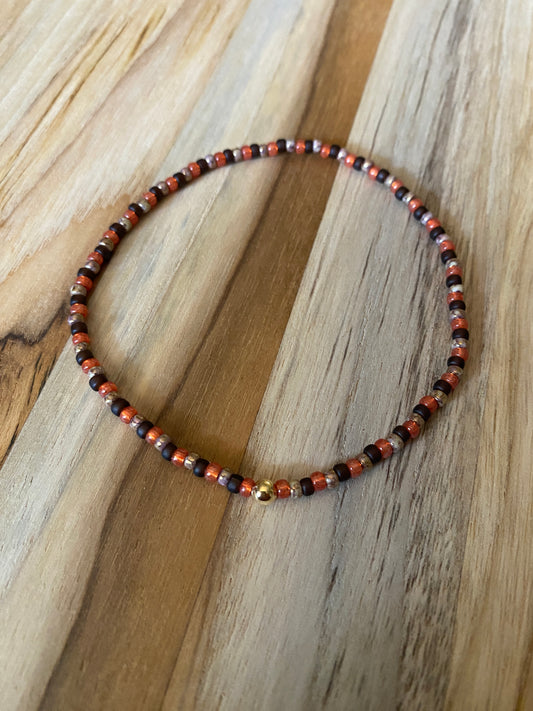 Dainty Multi Colored Seed Bead Ankle Bracelet Anklet