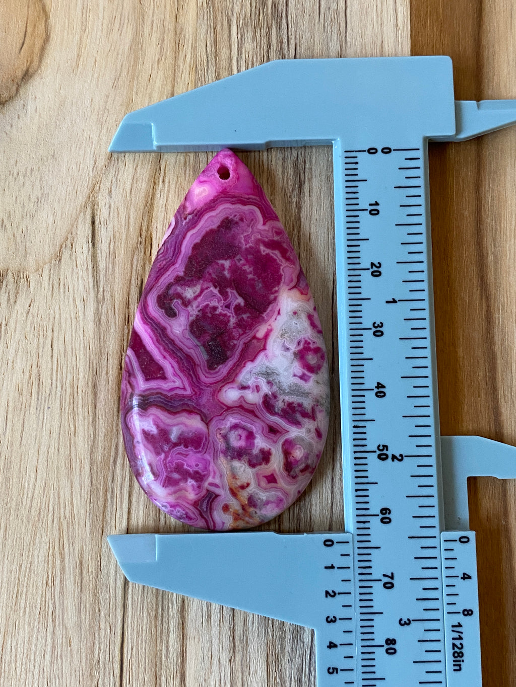 Large Crazy Lace Agate Pendant Bead Pink