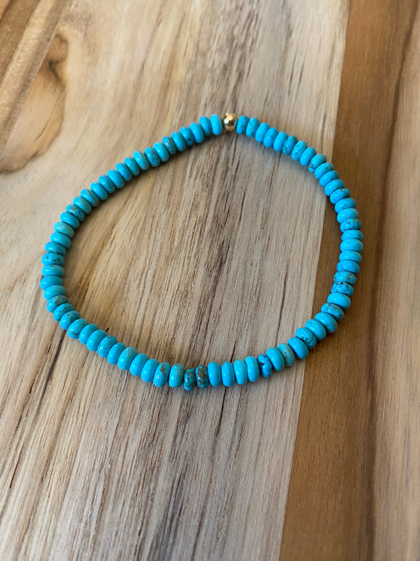 Dainty Nevada Turquoise Stretch Bracelet