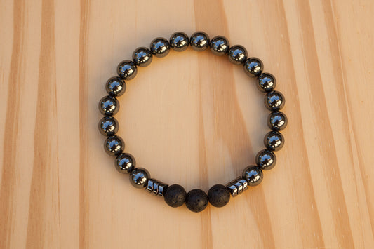 Essential Oil Diffuser Aromatherapy Hematite Bracelet Men/Unisex