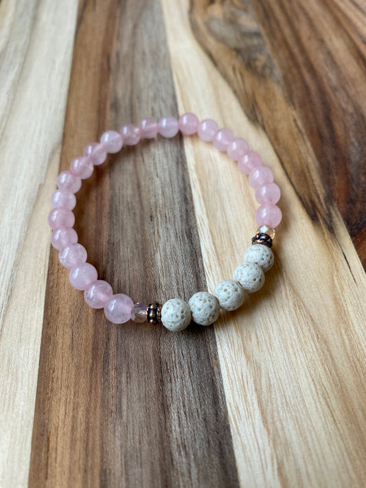 Pink Jade Diffuser Bracelet