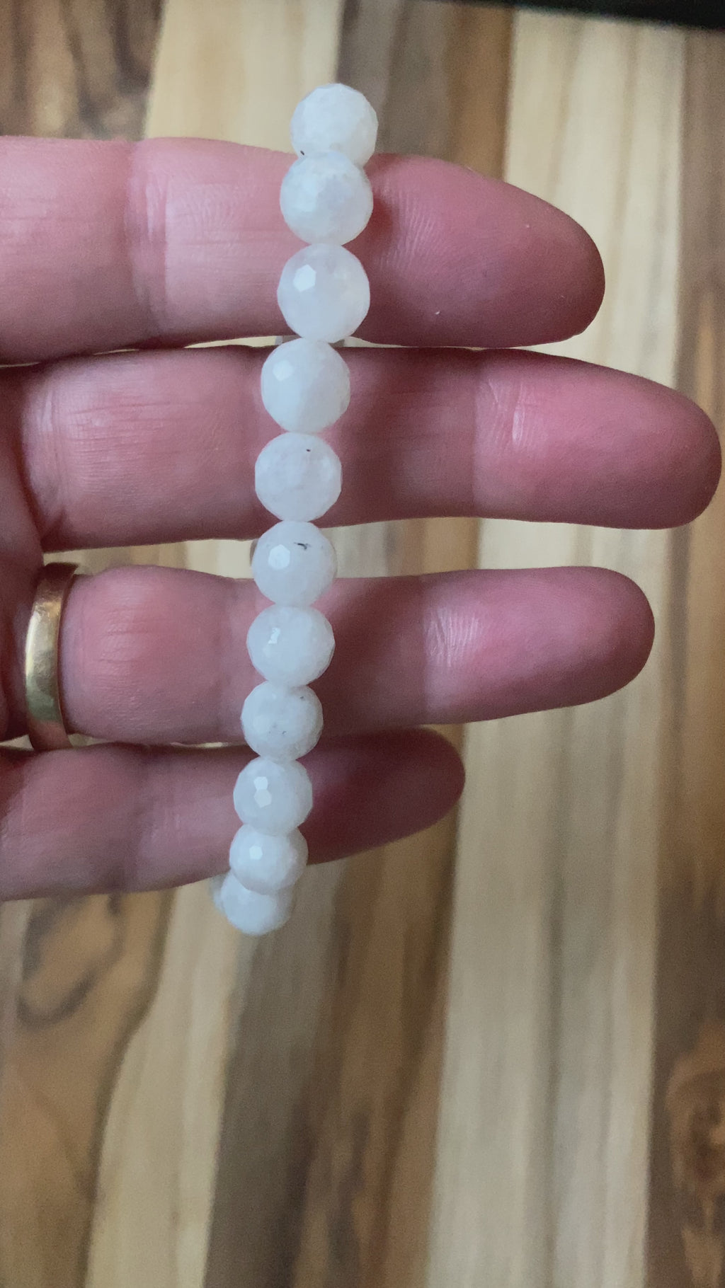 Dark Green Natural Malachite Stretch Beaded Bracelet