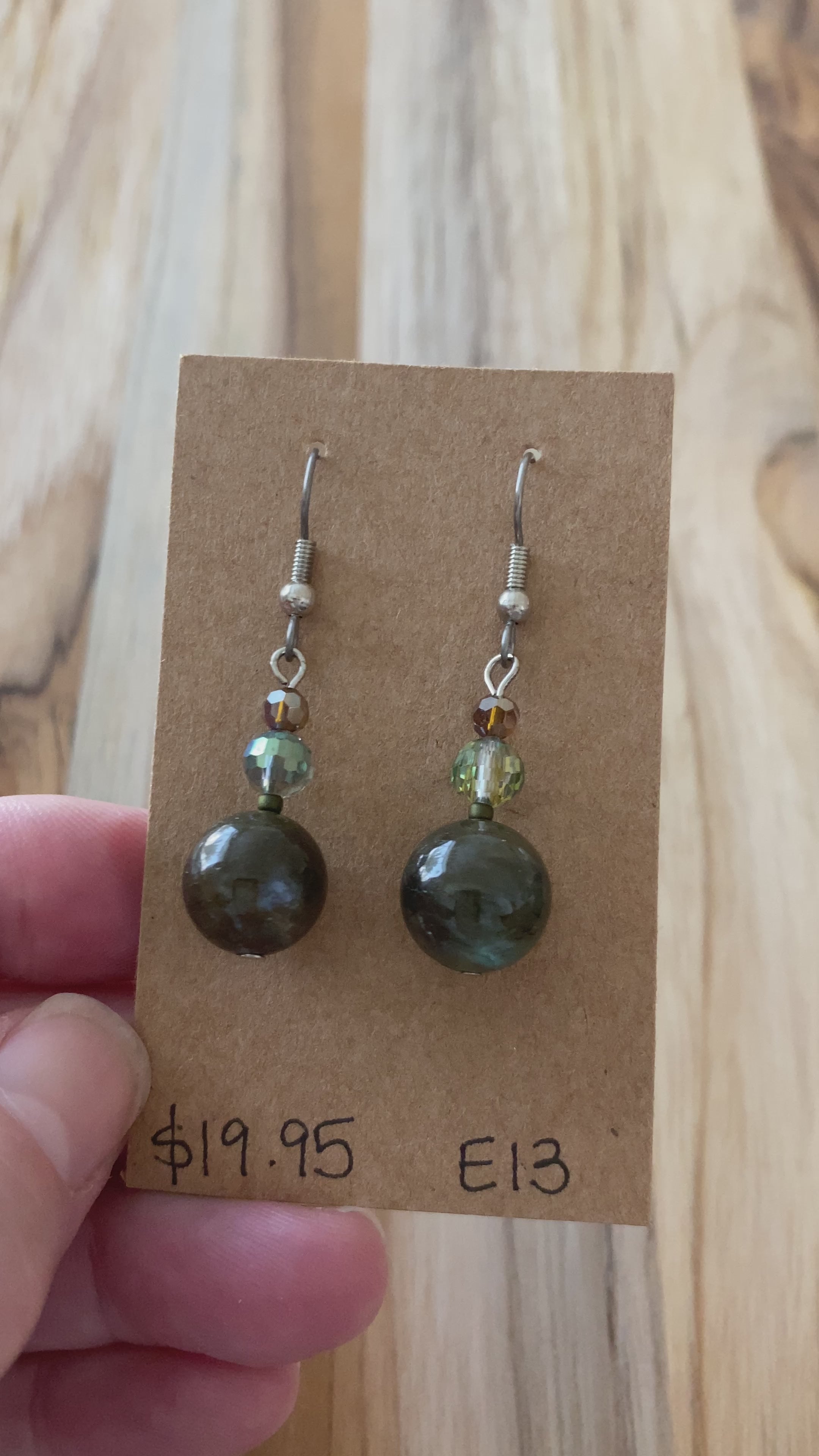 Labradorite & Crystal Earrings