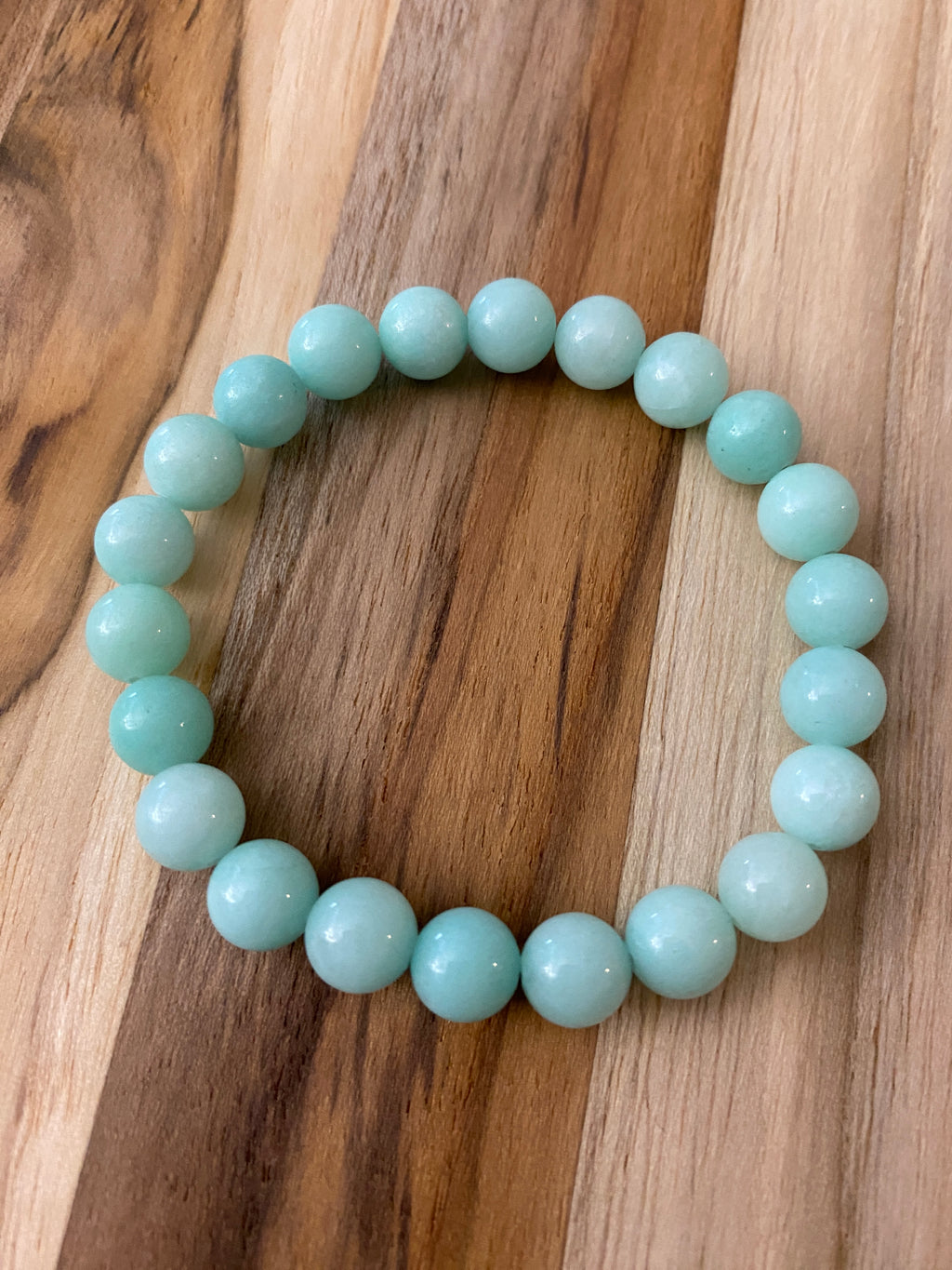 Aqua Color Stone Beaded Stretch Bracelet -My Urban Gems