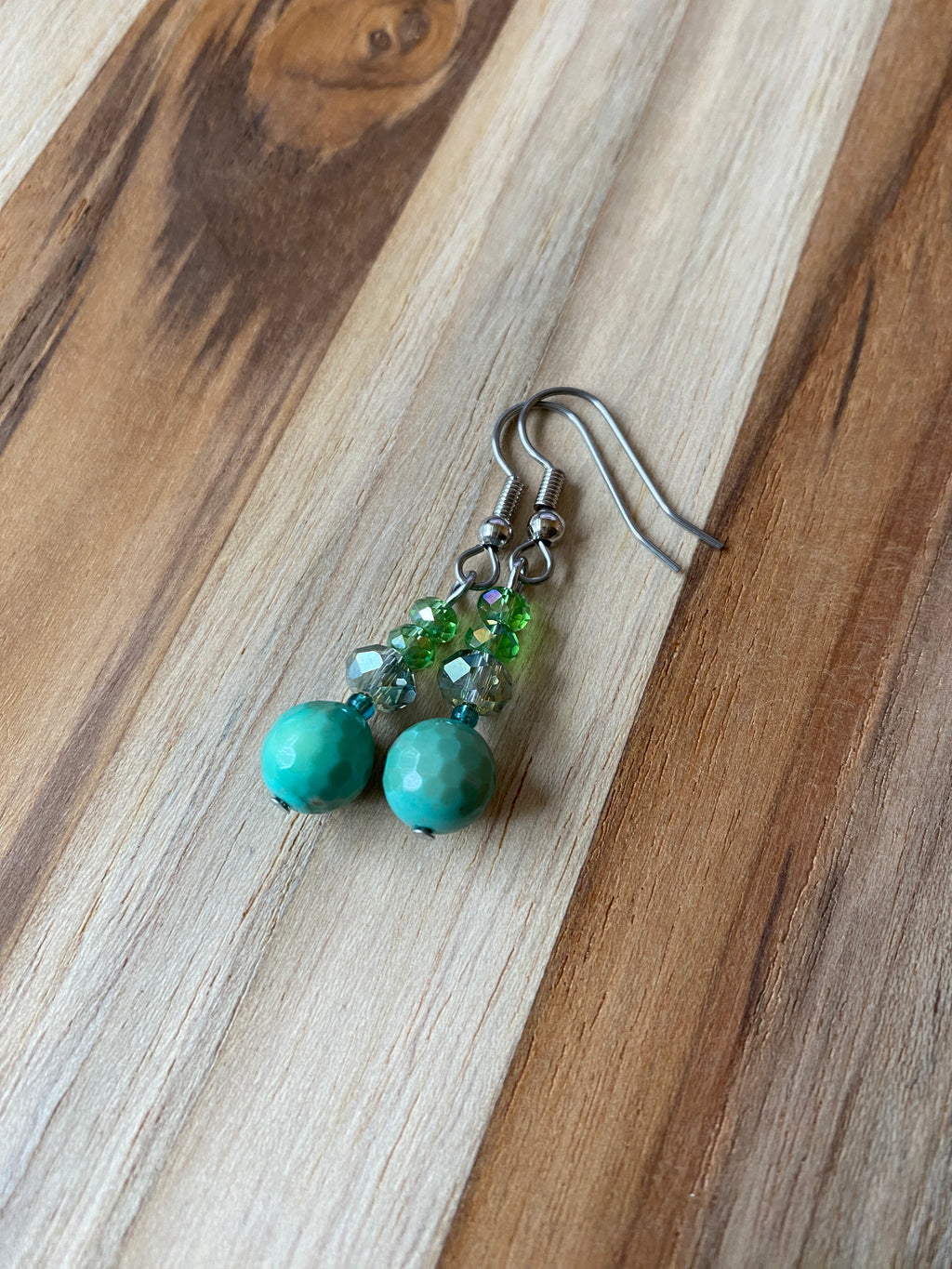 Chrysoprase & Crystal Earrings - My Urban Gems