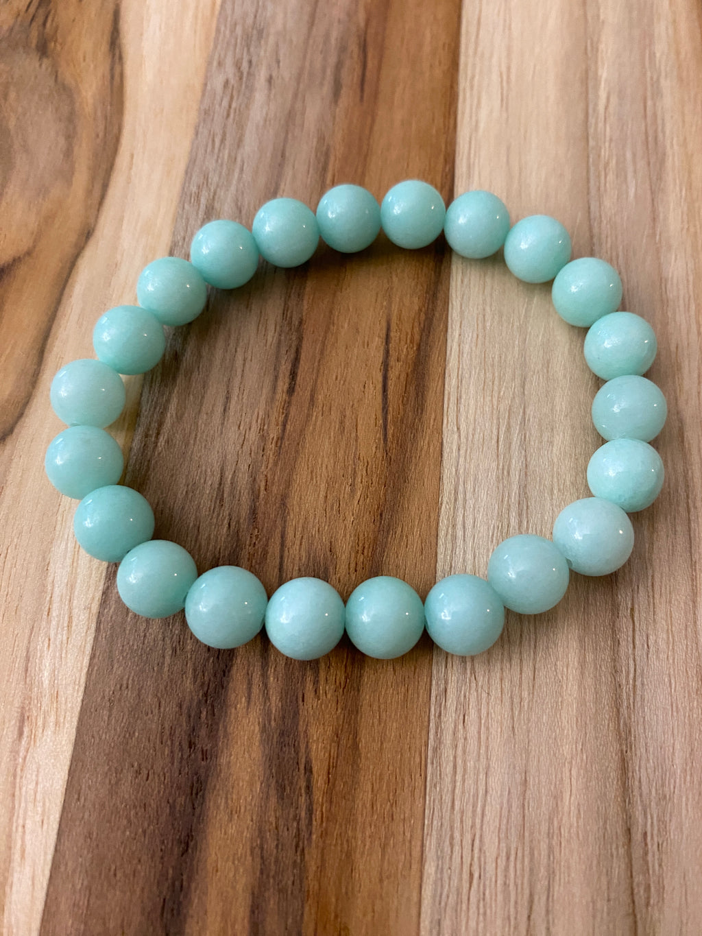 Aqua Color Stone Beaded Stretch Bracelet -My Urban Gems