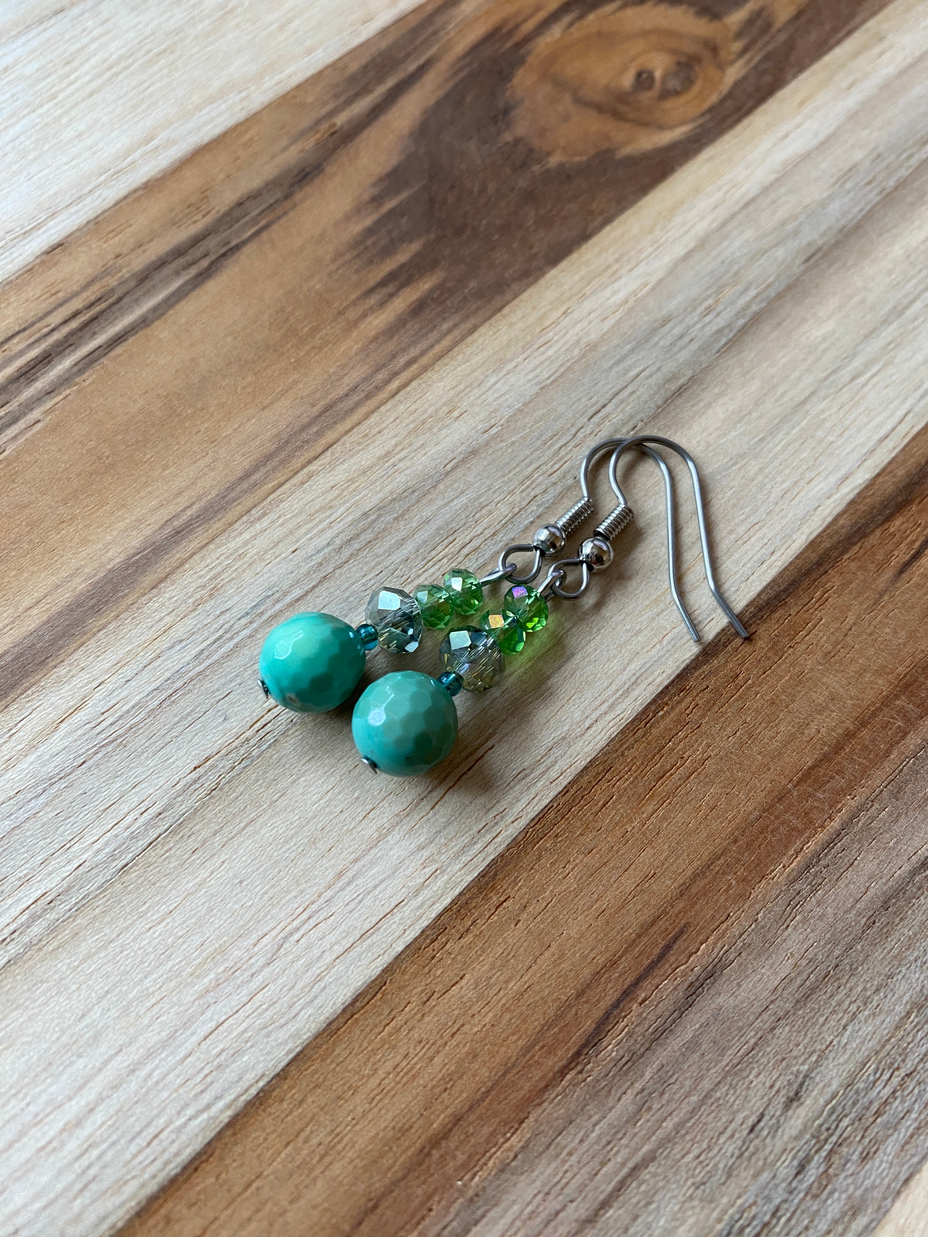 Chrysoprase & Crystal Earrings - My Urban Gems