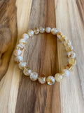 Light Citrine Beaded Stretch Bracelet