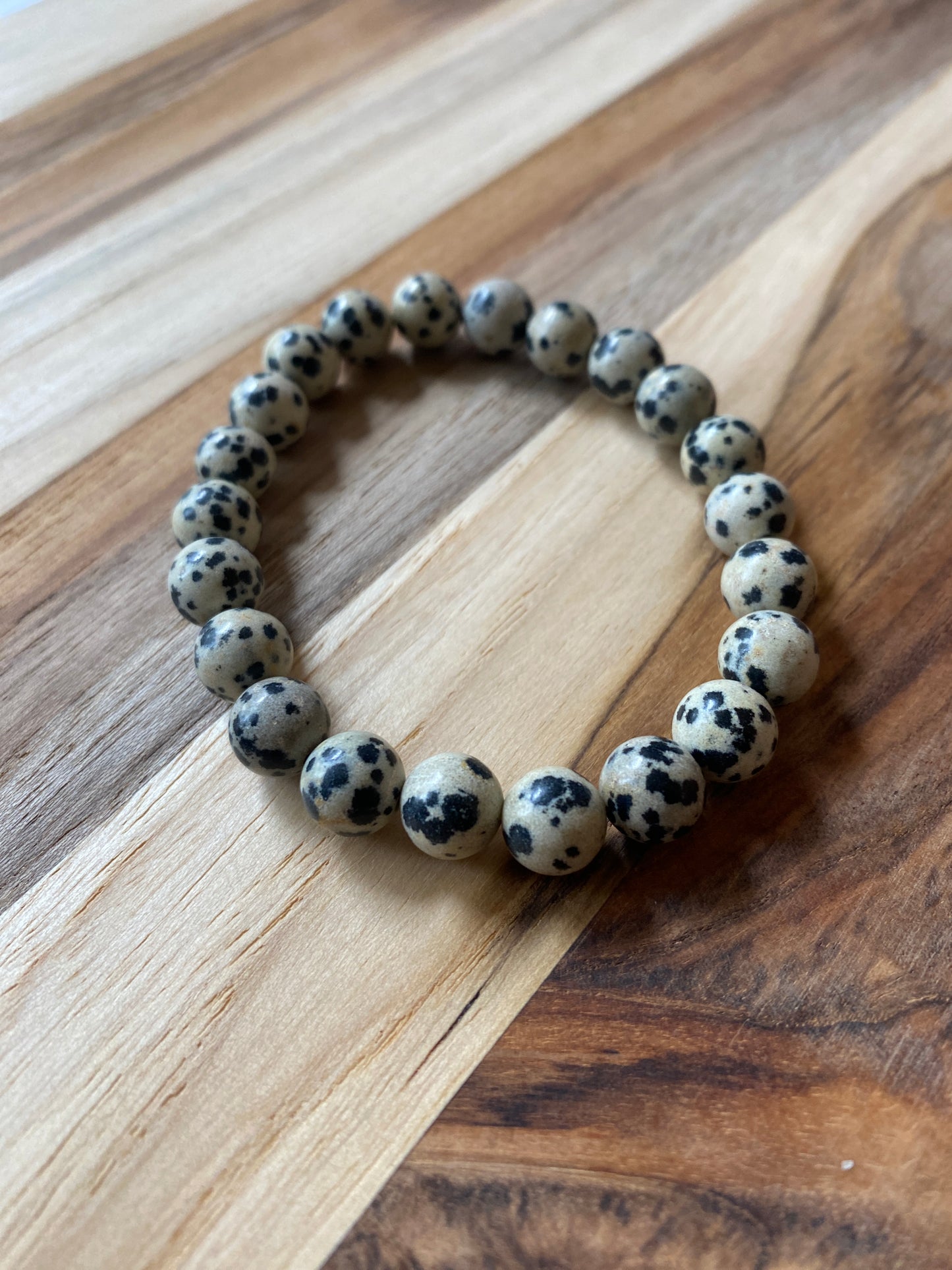 Dalmatian Jasper Stretch Bracelet -My Urban Gems