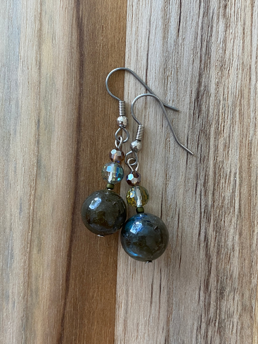 Labradorite & Crystal Earrings - My Urban Gems