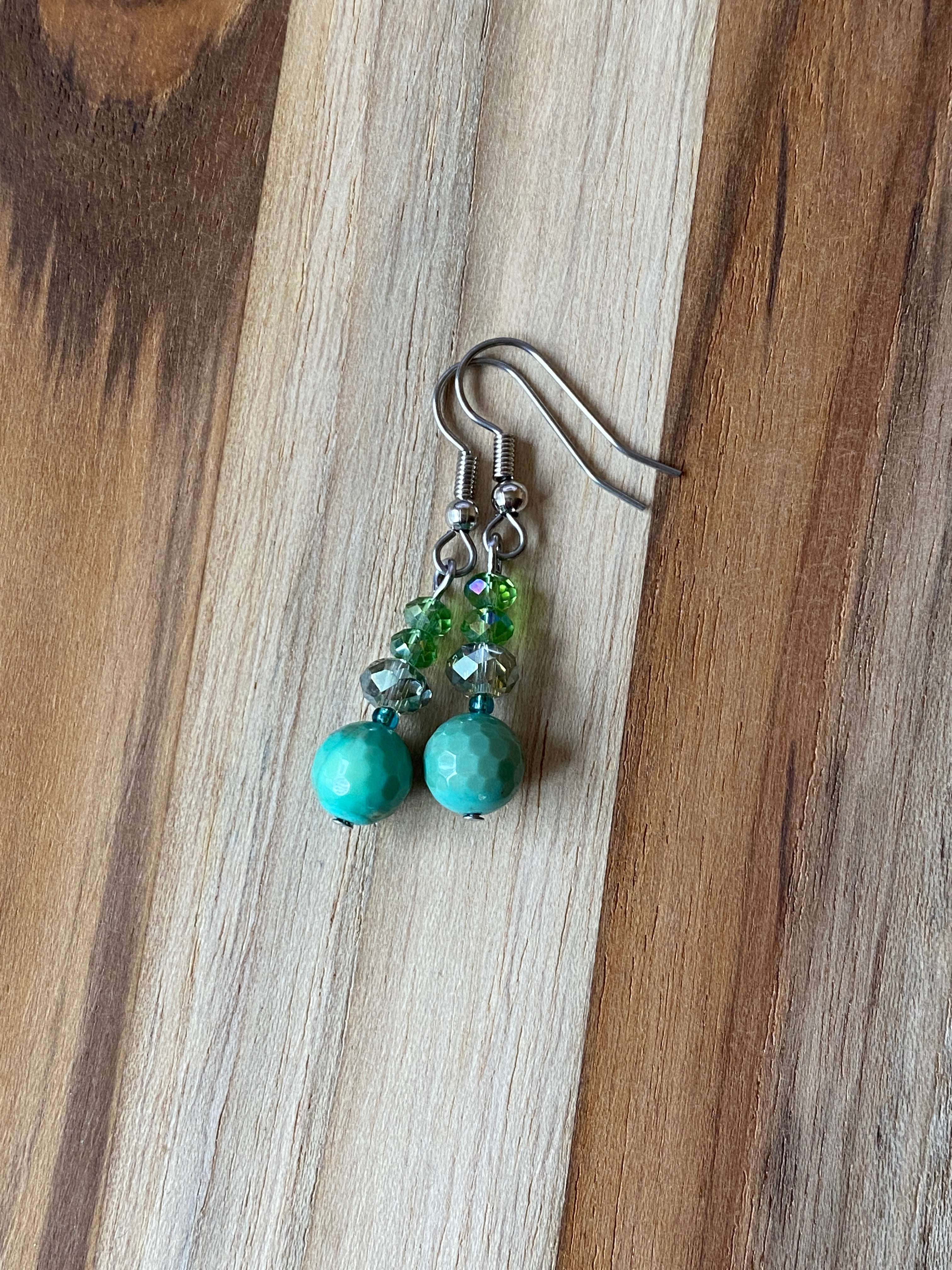 Chrysoprase & Crystal Earrings - My Urban Gems
