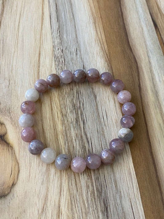 Madagascar Rose Quartz Beaded Stretch Bracelet