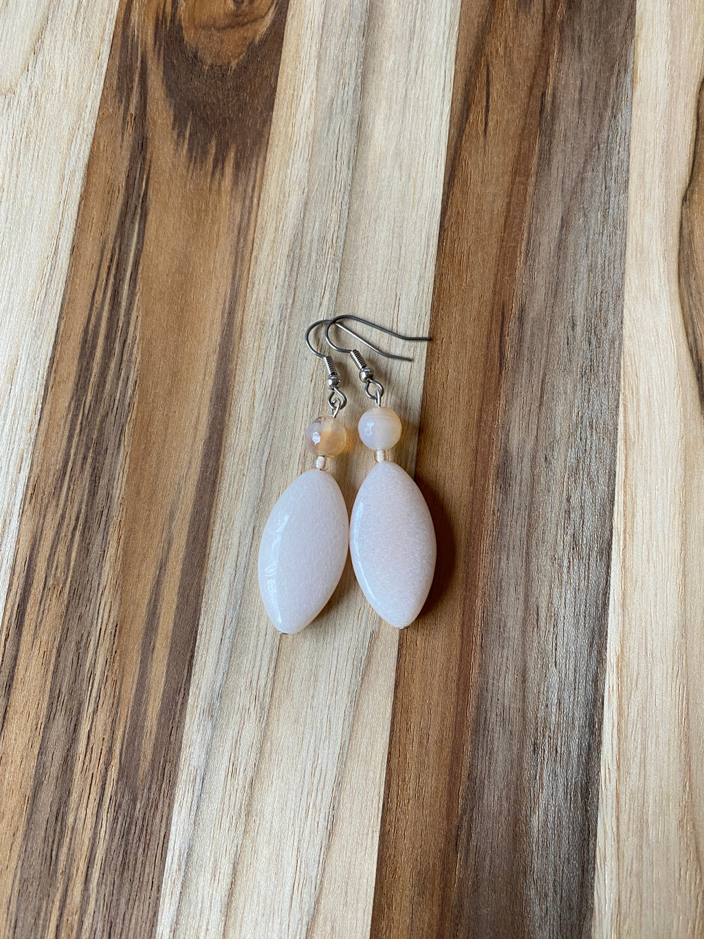 Pink/Peach Aventurine Earrings - My Urban Gems
