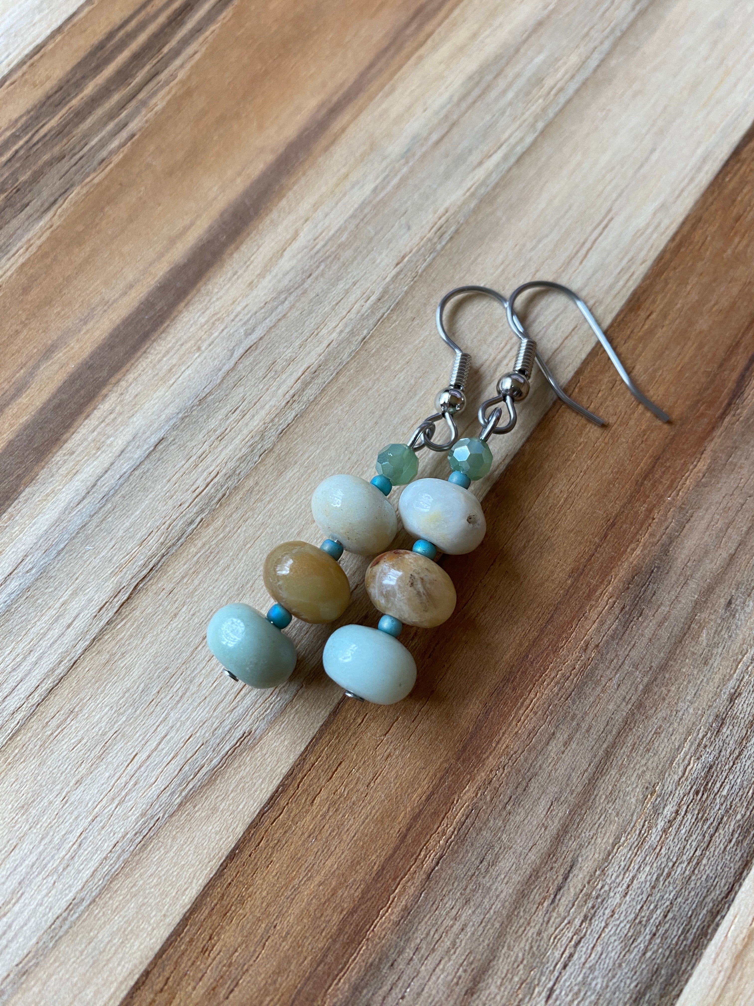 Amazonite & Crystal Earrings - My Urban Gems