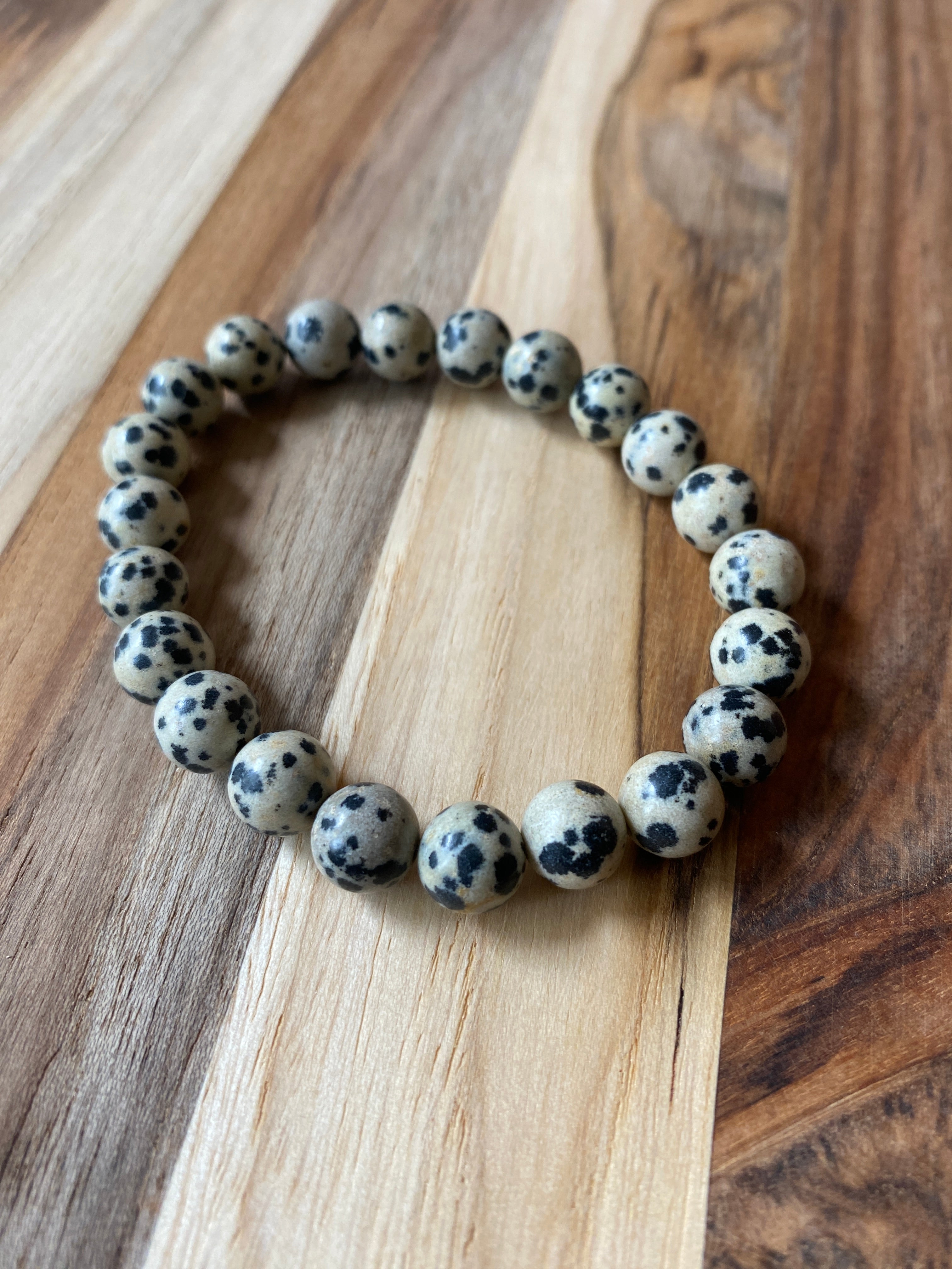Dalmatian Jasper Stretch Bracelet -My Urban Gems