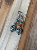 Silvertone, Topaz & Turquoise Crystal Earrings - My Urban Gems