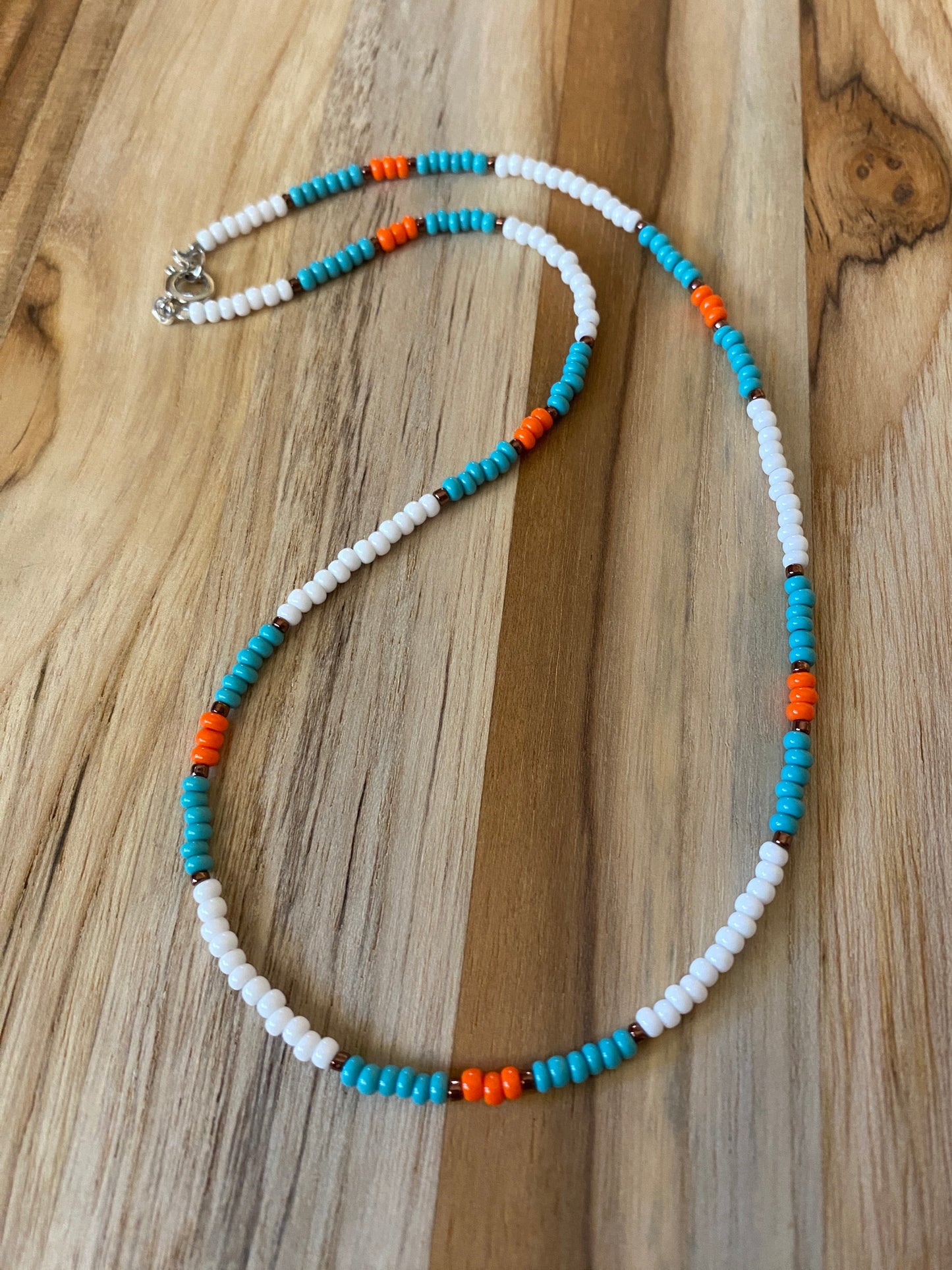 Dainty Native Inspired Minimalist Seed Bead Beaded Necklace