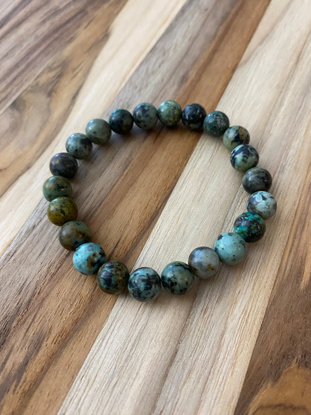 African Turquoise Beaded Stretch Bracelet -My Urban Gems