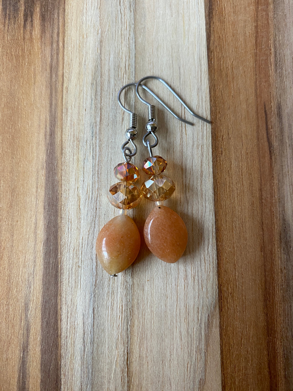 Red Aventurine & Crystal Earrings - My Urban Gems