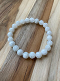 Faceted Rainbow Moonstone Beaded Stretch Bracelet