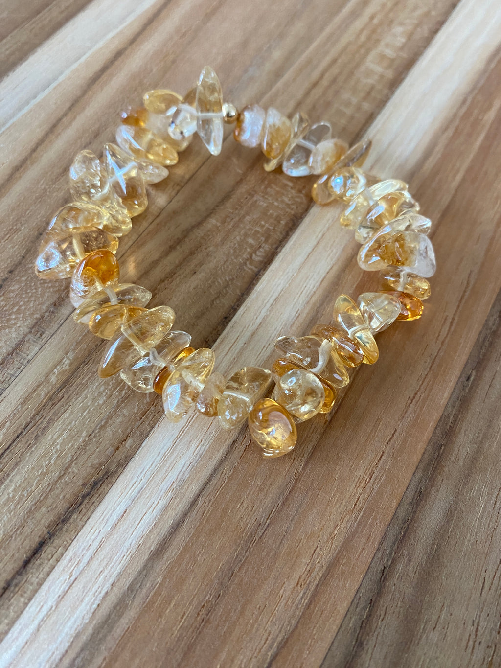 Citrine Smooth Tumbled Chip Bead Bracelet - My Urban Gems